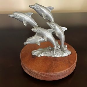 Vintage Pewter Dolphins Spoontiques